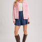 DENIM BUTTON DOWN OVERSIZED JACKET: LT.WASH / S