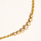 Remmi 18K Gold Non-Tarnish Crystal Station Chain Necklace: Yellow Gold