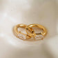 Adhara 18K Gold Non-Tarnish CZ Huggie Earrings: Yellow Gold / Square