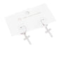 Taryn Diamond Cross Earrings - WATERPROOF: Silver