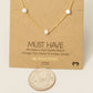 Gold Dipped Dainty Three Pearl Charm Necklace