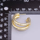 14K Gold Filled 30mm Triple Band Bar C-Shaped Hoop Earrings