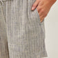 Linen Blend Shorts- Slate