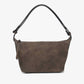 Vittoria Convertible Suede Shoulder Bag: Espresso