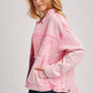 DENIM BUTTON DOWN OVERSIZED JACKET: LT.WASH / S
