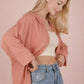 Sandbar Button Down Top in Blush