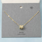 Triple Ring Charm Station Chain Necklace