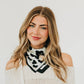 Sylvie Leopard Square Scarf: Cream