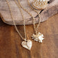 Heartbound Muse – Long Heart Necklace in Gold & Pearls: Spiky