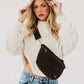 Suede Westlyn Woven Bum Bag: Suede Chocolate
