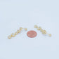 24K Gold Filled 20mm Geometric CZ Bezel Drop Stud Earrings in Gold & Silver | AB678 AB679: Gold