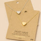 Brushed Gold Dipped Heart Pendant Necklace: Gold