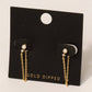 Gold Dipped Dainty Chain Dangle Post Stud Earrings