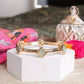 Clover Stretchy Bangle Bracelet – White, Pink, Mint, Tortoise: Soft Pink