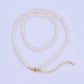 24K Gold Filled 5mm Rondelle Freshwater Pearl Gemstone Chain 15 Inch Necklace |  WA-03142