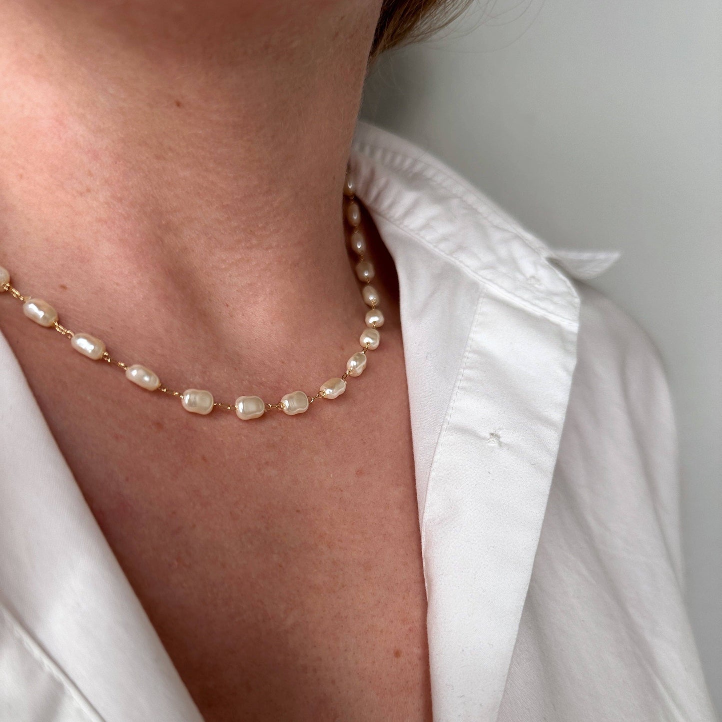 Baroque Pearl Necklace: 18 inches