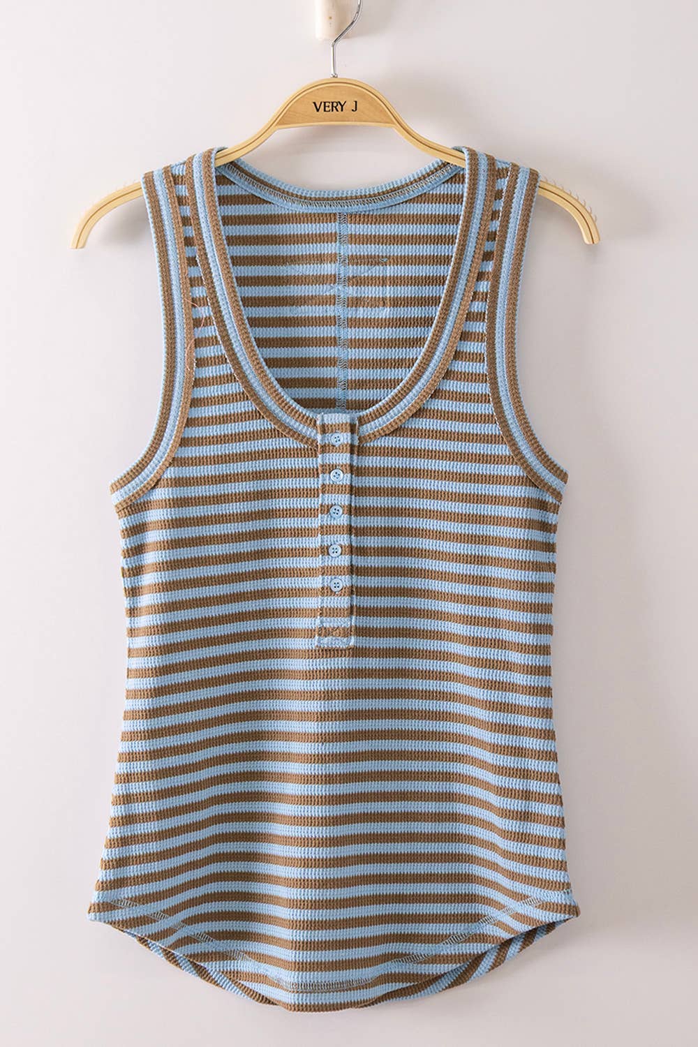 Mocha Sky Henley Tank Top