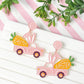 'Happy Easter' Bunny Truck Dangle Earrings