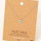 Rhinestone Trim Evil Eye Necklace