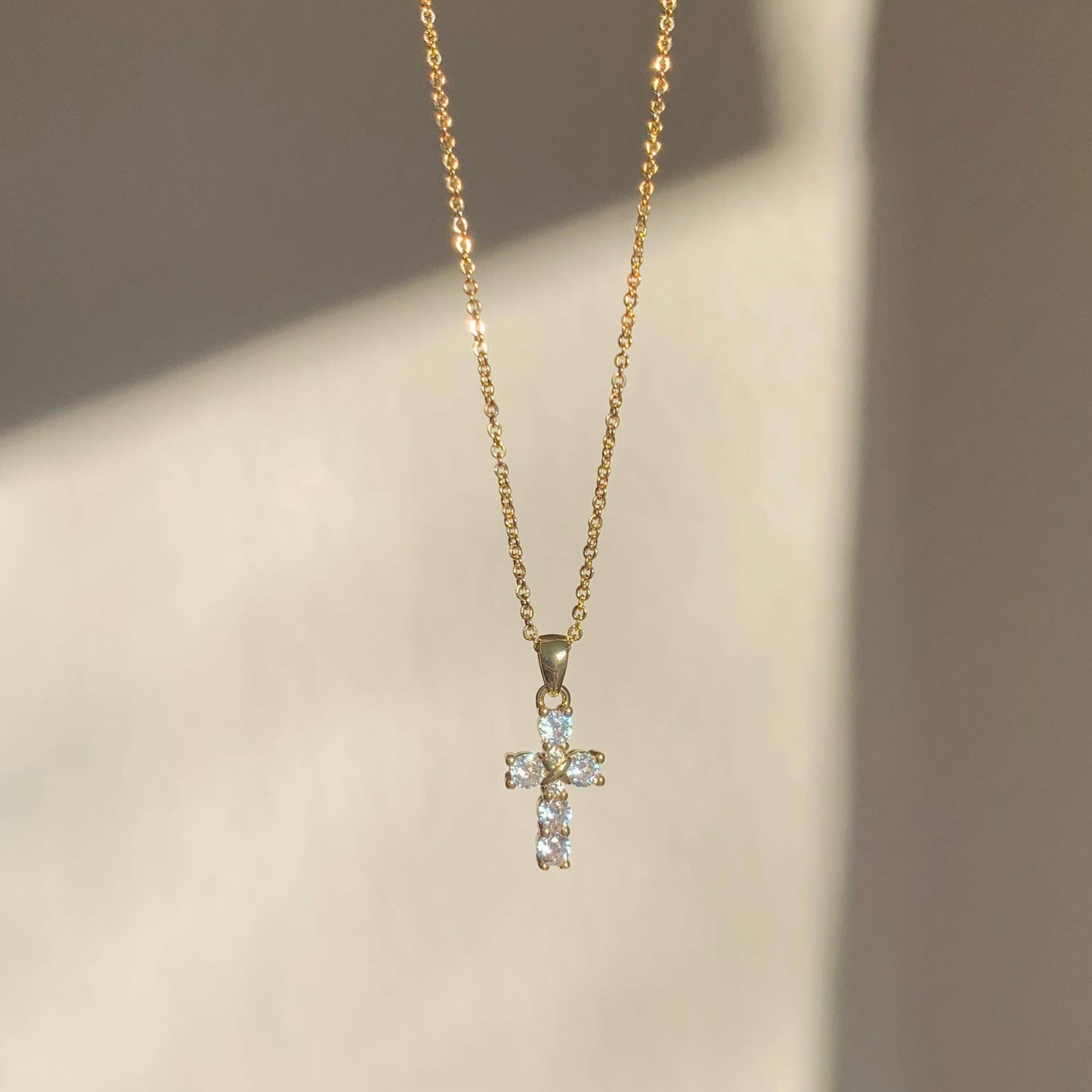 Crystal Cross Diamond Necklace
