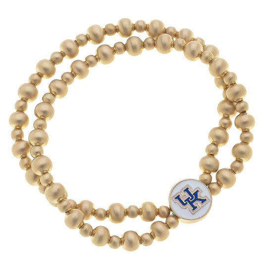 Kentucky Wildcats 2-Row Ball Bead Stretch Bracelet