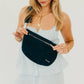 Suede Westlyn Woven Bum Bag: Suede Chocolate