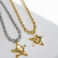 Barb & Star Necklace || Gold On Gold: GOLD