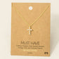 CZ Cross Pendant Necklace