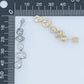 24K Gold Filled 20mm Geometric CZ Bezel Drop Stud Earrings in Gold & Silver | AB678 AB679: Gold