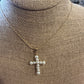 18k Gold Filled Pearl Cross Pendant Necklace