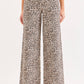 Leopard High Rise Wide Leg Jeans