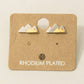 Two Toned Mountain Stud Earrings: S