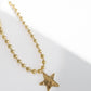 Barb & Star Necklace || Gold On Gold: GOLD