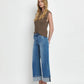 Vervet High Rise Cuffed Wide Leg Jeans