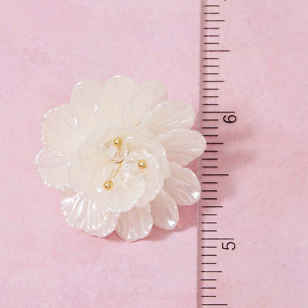 Intricate Multi Petal Flower Stud Earrings: G