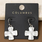 Vintage Gold Dipped Cross Dangle Earrings: GOLD