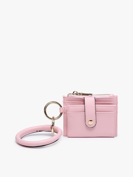 Sammie Mini Snap Wallet w/ Ring: Light Pink