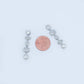 24K Gold Filled 20mm Geometric CZ Bezel Drop Stud Earrings in Gold & Silver | AB678 AB679: Gold
