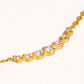 Remmi 18K Gold Non-Tarnish Crystal Station Chain Necklace: Yellow Gold