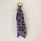 Etta Scarf Bag Charm: Purple Leopard