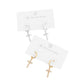 Taryn Diamond Cross Earrings - WATERPROOF: Silver