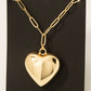 Gold Dipped Large Bubble Heart Pendant Necklace