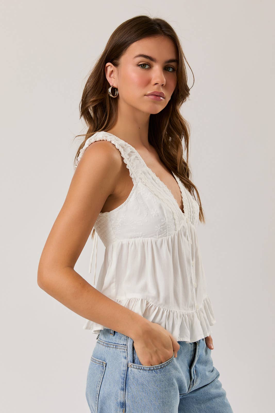 Amélie Lace Trim Top