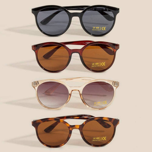Assorted Round Lens Sunglasses Set: Assorted