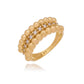 18k GoldFilled Beaded and Cubic Zirconia Ring: 7