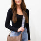 Guitar Style Purse Strap Navy/Cream