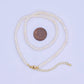 24K Gold Filled 5mm Rondelle Freshwater Pearl Gemstone Chain 15 Inch Necklace |  WA-03142