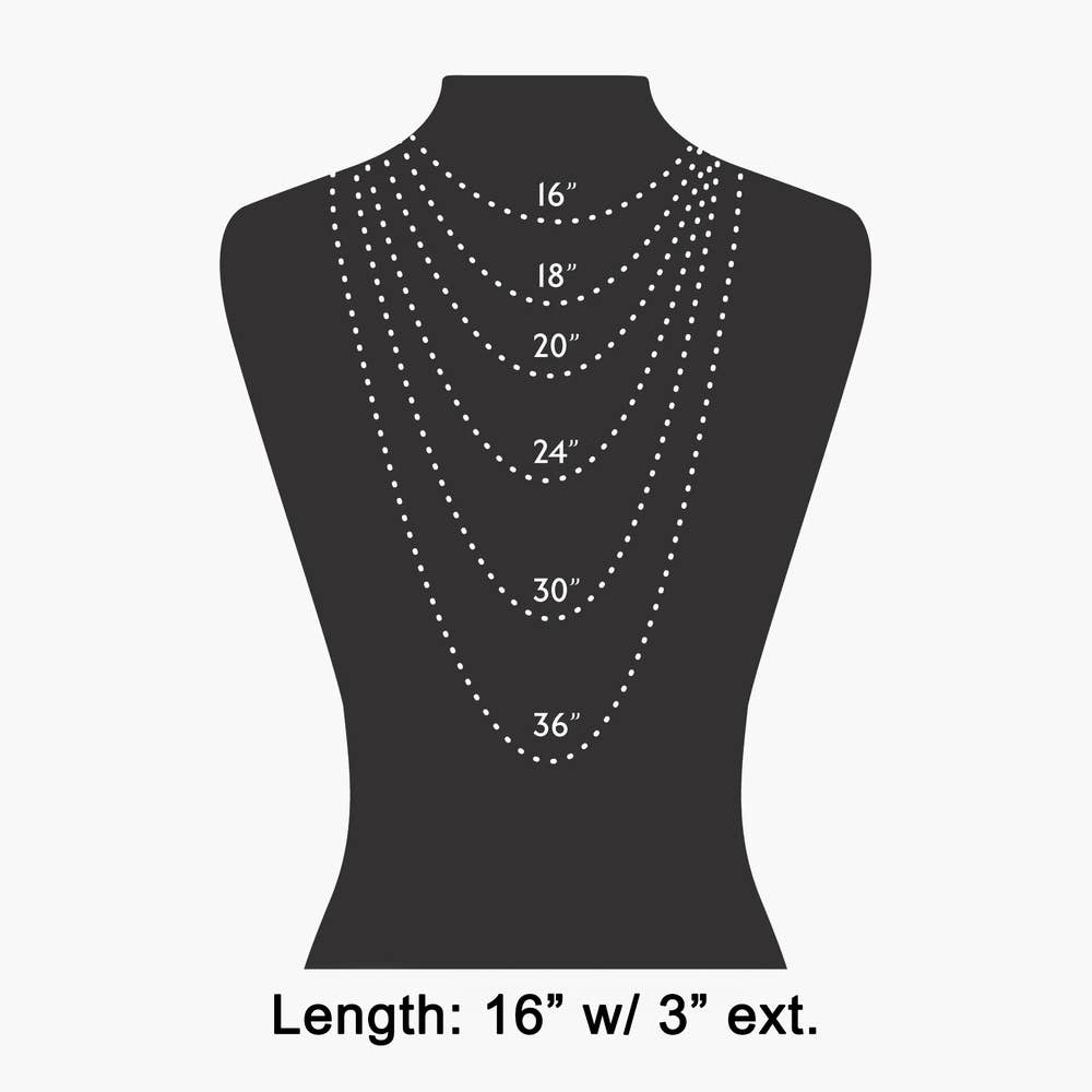 Triple Ring Charm Station Chain Necklace