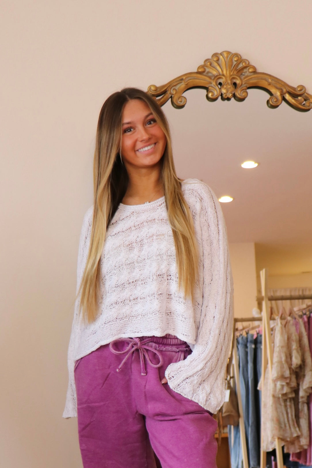 Unbothered Pullover in Ivory