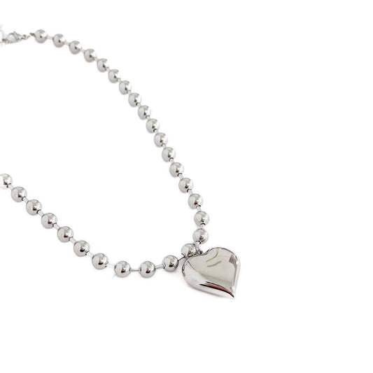 Harmony Heart Necklace - WATERPROOF: Silver